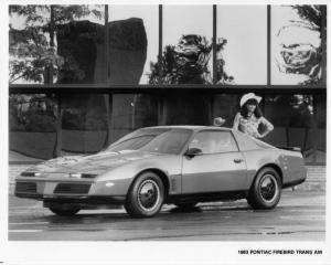 1983 Pontiac Firebird Trans Am Press Photo with Firebird Girl 0104