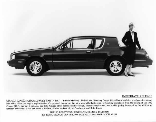 1983 Mercury Cougar Press Photo 0122