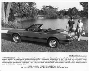 1983 Ford Mustang Convertible Press Photo 0300