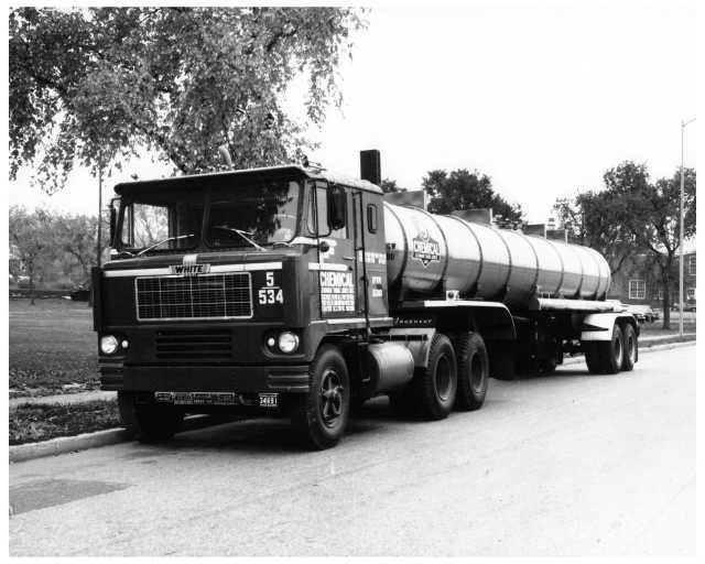 1964 White Truck Tanker Trailer Press Photo Chemical Leaman Tank Lines