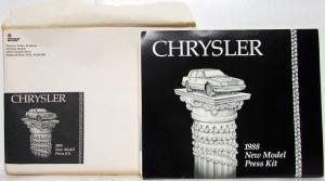 1988 Chrysler New Model Press Kit with Envelope Portofino LeBaron Conquest