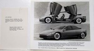 1988 Chrysler New Model Press Kit with Envelope Portofino LeBaron Conquest