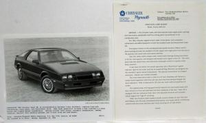 1985 Chrysler-Plymouth Press Kit LeBaron Laser New Yorker 5th Ave Gran Fury Limo