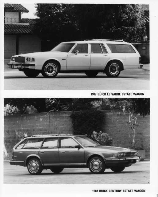 1987 Buick LeSabre Estate Wagon & Century Estate Wagon Press Photo 0147