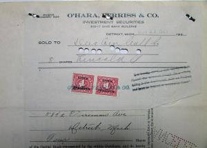 1921 Lincoln Motor Co Stock Certificate TDO 6482 Notarized Original Memorabilia