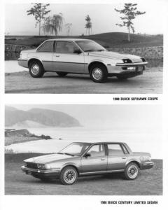1988 Buick Skyhawk Coupe & Century Limited Sedan Press Photo 0154