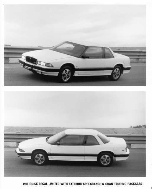 1988 Buick Regal Limited w Ext Appearance and Gran Touring Pkgs Press Photo 0163