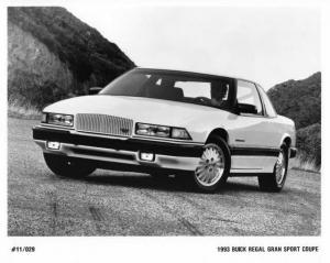1993 Buick Regal Gran Sport Coupe Press Photo 0134