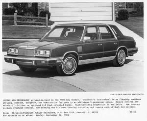 1985 Chrysler New Yorker Press Photo 0055