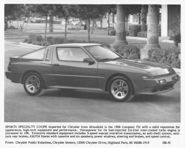 1988 Chrysler Conquest TSi Press Photo 0067