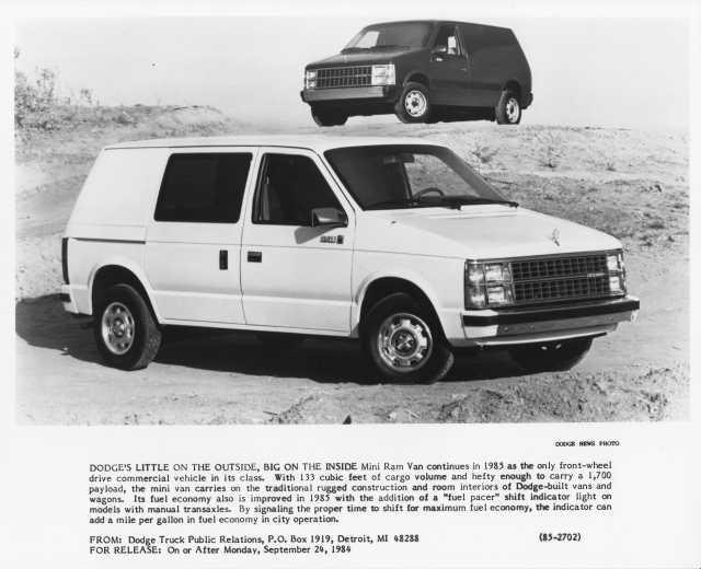 1985 Dodge Ram Van Press Photo 0119