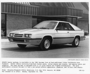 1985 Plymouth Turismo Duster Press Photo 0060