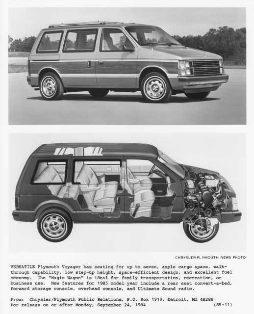 1985 Plymouth Voyager Press Photo 0062