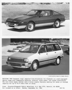 1985 Plymouth Conquest & Colt Vista Wagon Press Photo 0061