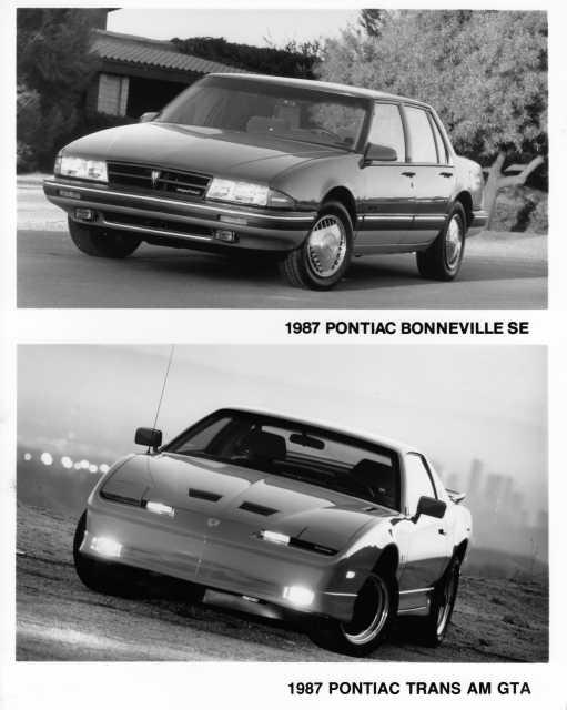 1987 Pontiac Bonneville SE and Trans Am GTA Press Photo 0118