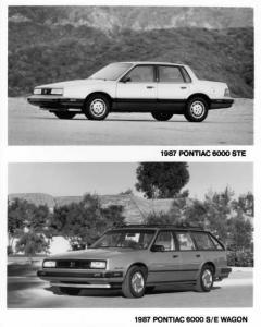 1987 Pontiac 6000 STE and S/E Wagon Press Photo 0123