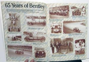 1984 Bentley Promotional 65th Anniversary Historical Brochure Large Photo Album