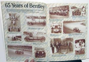 1984 Bentley Promotional 65th Anniversary Historical Brochure Large Photo Album