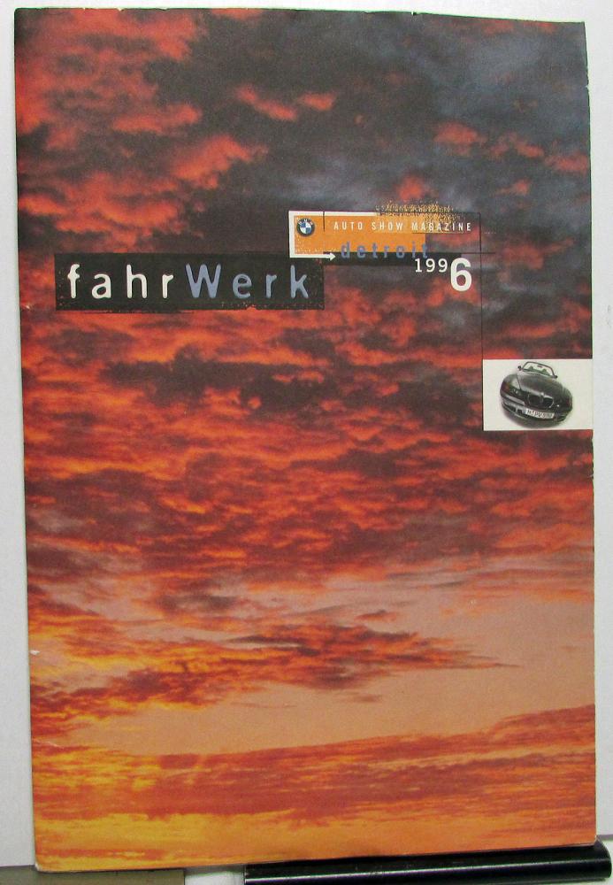 1996 BMW Detroit Auto Show FahrWerk Commemorative Magazine Large News