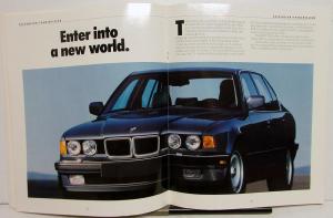 1988 BMW 750 iL Dealer Prestige Sales Brochure Large Features Specs