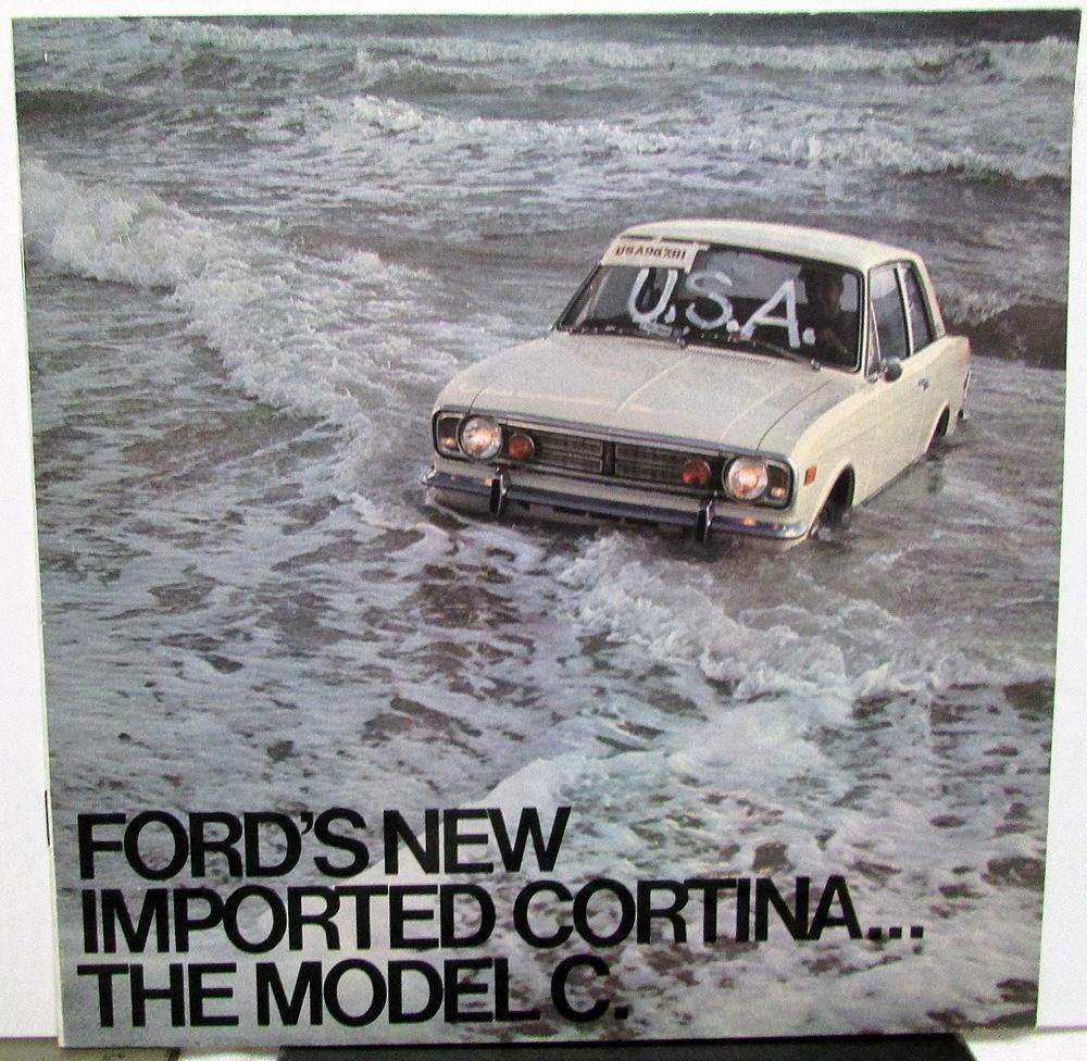 1968 Ford Dealer Cortina Model C Import Sales Brochure GT Deluxe Wagon