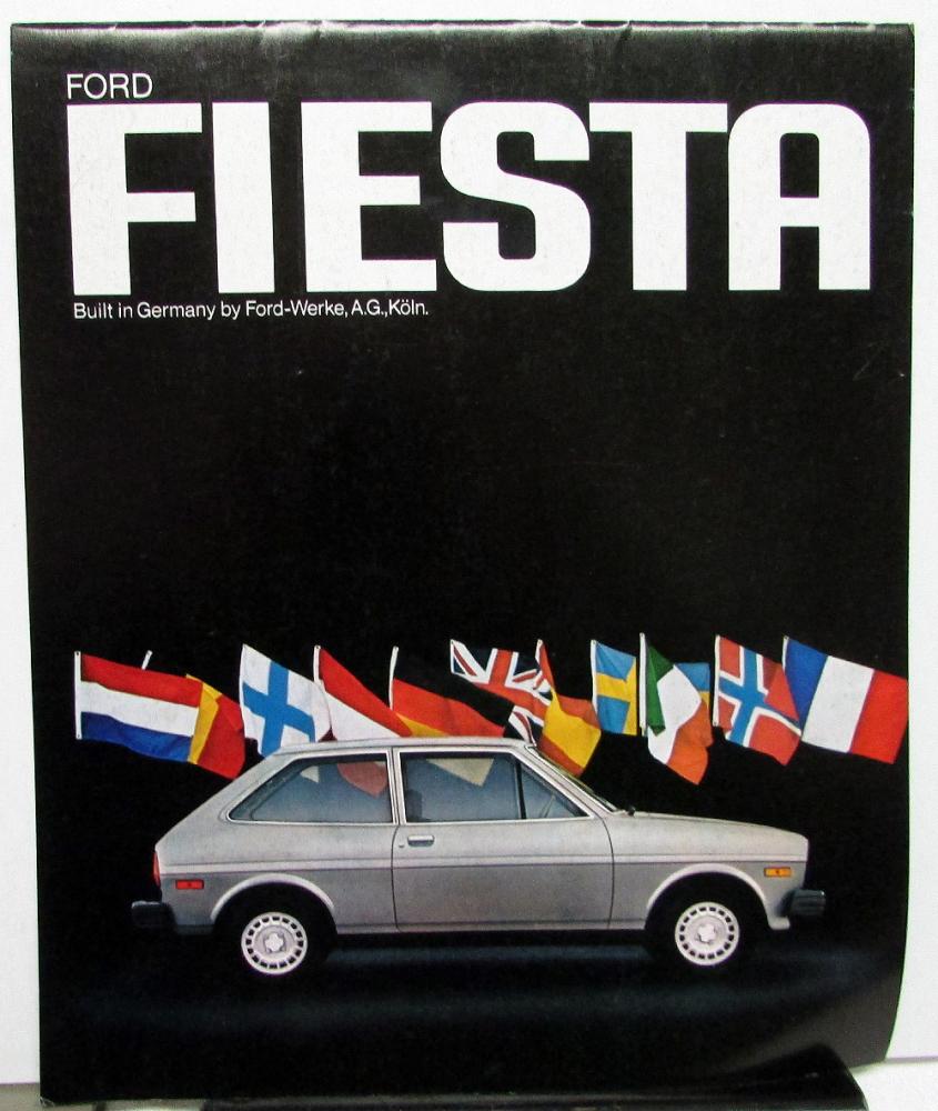 1978 Ford Fiesta Dealer Sales Brochure Import Features Options Specs