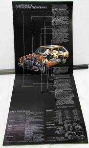 1978 Ford Fiesta Dealer Sales Brochure Import Features Options Specs