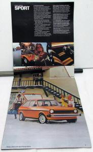 1978 Ford Fiesta Dealer Sales Brochure Import Features Options Specs