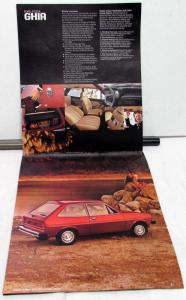 1978 Ford Fiesta Dealer Sales Brochure Import Features Options Specs