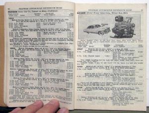 1953 Branham Automobile Reference Book Buick Hudson Autocar Crosley