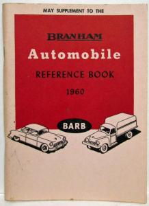 1960 Branham Automobile Reference Book - May Supplement