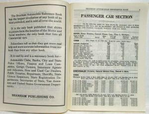 1960 Branham Automobile Reference Book - May Supplement