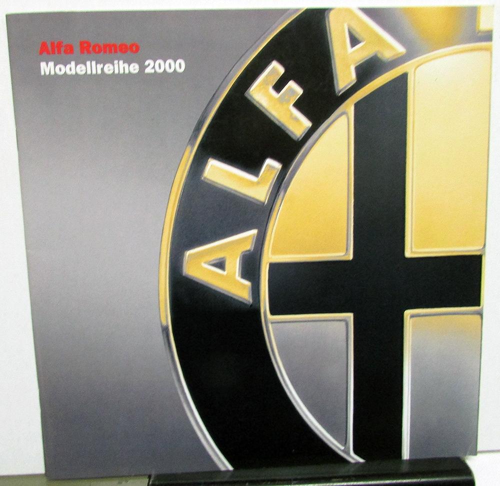 2000 Alfa Romeo Foreign Dealer Sales Brochure German Text Full Line
