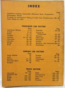 1975 Branham Automobile Reference Book Jeep Pontiac Peterbilt