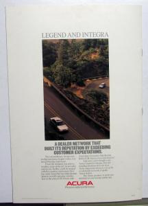 1989 Acura Legend & Integra Dealer Prestige Sales Brochure Large