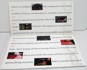 1995 Pontiac Dealer Prestige Sales Brochure Full Line Firebird Grand Prix Large