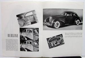 1937 Cord Custom Berline Dealer Sales Brochure Folder 132" WB Vintage Repro