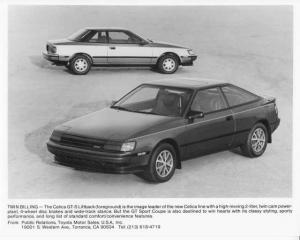 1986 Toyota Celica GT-S Liftback & GT Sport Coupe Press Photo 0026