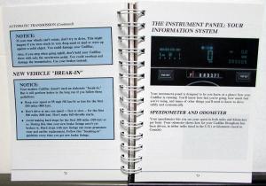 1990 Cadillac Brougham Owners Operator Manual