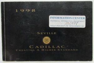 1998 Cadillac Seville Owners Operator Manual