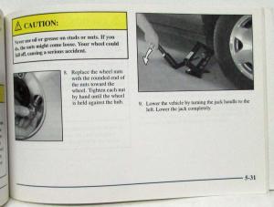 1998 Cadillac Seville Owners Operator Manual