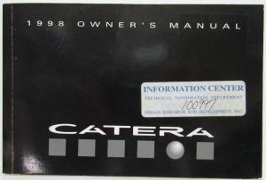 1998 Cadillac Catera Owners Operator Manual