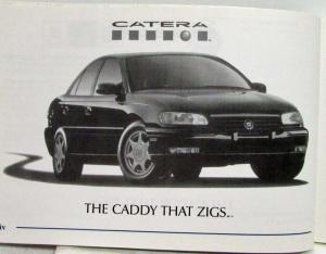 1998 Cadillac Catera Owners Operator Manual