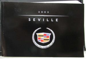 2002 Cadillac Seville Boxed Soft Cover Owners Operator Manual with Extras