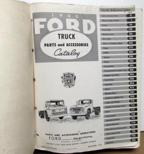 1960 Ford Truck Parts and Accessories Catalog Book Pickup Heavy Duty Tilt Cab 60