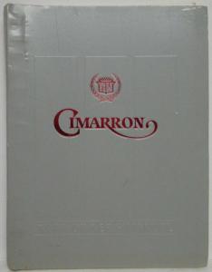 1988 Cadillac Cimarron Owners Operator Manual