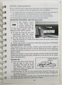 1988 Cadillac Cimarron Owners Operator Manual