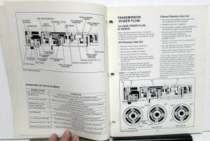 1987 Jeep Dealer AW-4 Auto Trans Training Reference Manual Operation & Diagnosis