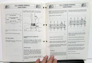 1988 Eagle Jeep Dealer Component Service Shop Manual 2.5L Four Cylinder Engine