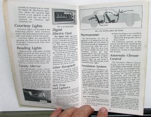 1978 Cadillac Seville Owners Operator Manual